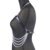 New Punk Leather Top With Chain Fringe