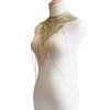 Gothic Necklace Lace Fake Collar Metal Body Chain Flower Lace Bikini Body Chain