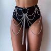Multi-layer Punk Belt Metal Chain Decoration Tassel Waist Chain Jewelry