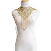 Gothic Necklace Lace Fake Collar Metal Body Chain Flower Lace Bikini Body Chain