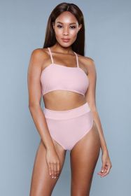 1986 Chanity Swimsuit (Color: Pink, size: XL)