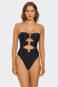 2717 Lydia High Cut Swimsuit (Color: black, size: 3X)