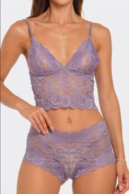 2789 Eye On You 2 Piece Set (Color: Lavender, size: 3X)