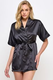 1947 Getting Ready Robe (Color: black, size: M)