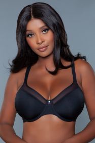 2215 Seamless Kristy Full Coverage Bra (Color: black, size: A)