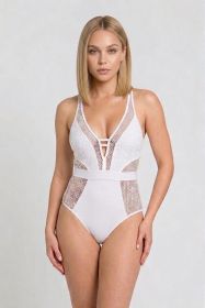 2720 Elvira Swimsuit (Color: White, size: S)