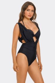 2784 Lucie Swimsuit Set (Color: black, size: S)