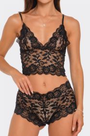 2789 Eye On You 2 Piece Set (Color: black, size: XS)
