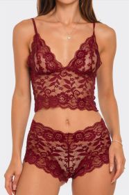 2789 Eye On You 2 Piece Set (Color: Wine, size: XS)