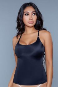 2007 Figure Hugged Top (Color: black, size: L/XL)