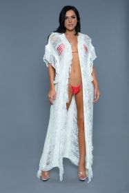 2299 Vivian Cover Up (Color: White, size: L/XL)