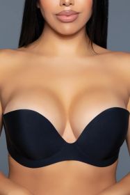 2305 Barely Even There Adhesive Bra (Color: black, size: A)