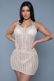2416 Josephine Mini Dress (Color: Nude, size: L/XL)
