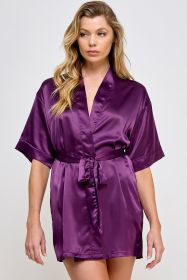 1947 Getting Ready Robe (Color: Burgundy, size: XL)