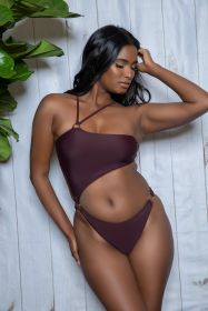 2386 Sofia Swimsuit (Color: Chocolate, size: XL)