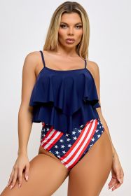 2508 Margaret Tankini Set (Color: USA, size: XL)