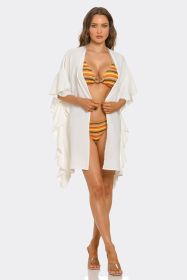 2700 Flutter Free Kimono (Color: White, size: XL)