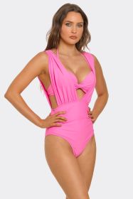 2784 Lucie Swimsuit Set (Color: Pink, size: XL)