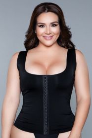 2041 Miraculous Shapewear Top (Color: black, size: 3X/4X)