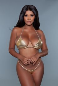 2224 Nova Bikini (Color: Gold, size: XL)