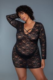 2247P Lynn Chemise (Color: black, size: 2X)