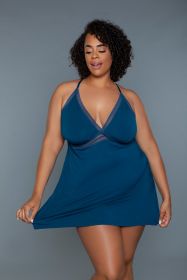 2250P Hailee Slip (Color: Deep Royal, size: 1X)