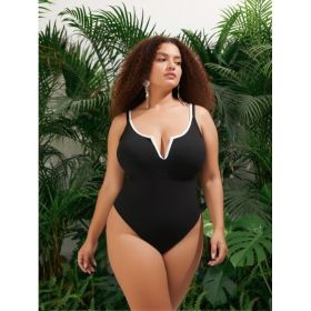 Women's One-piece Casual Swimsuit M121 (Option: 0XL)