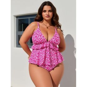 Women's One-piece Casual Swimsuit M123 (Option: 0XL)