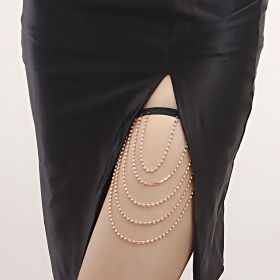 Alloy Temperament Bat Tassel New Leg Chain (Color: 01Gold)
