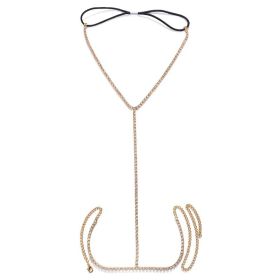 Rhinestone Leg Chain Body Chain Jewelry Simple (Color: Gold)