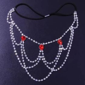 European And American Jewelry Ruby Multi-layer Leg Chain (Color: Silver)