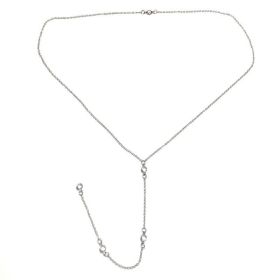 Jewelry Fashion Simple Water Drop Back Chain (Color: Four diamonds separate silve)