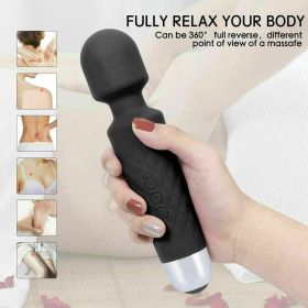 Cordless Handheld Powerful Vibrating Massager Wand Full Body Therapy Motor(Must Provide A Hazardous Materials Shipping Label For Self-pickup By USPS) (Color: black)