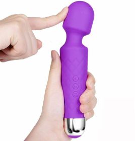 Cordless Handheld Powerful Vibrating Massager Wand Full Body Therapy Motor(Must Provide A Hazardous Materials Shipping Label For Self-pickup By USPS) (Color: Purple)