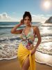 New European and American Style One-Piece Fashionable Sexy Swimsuit for Women, Slimming Retro Print, Popular Swimwear Set