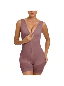 Fasjrixa Fajas Colombianas Shapewear for Women Tummy Control Post Surgery Full Body Shaper Butt Lifter with Zipper Crotch,corset tops for women (Color: Purple, size: L)