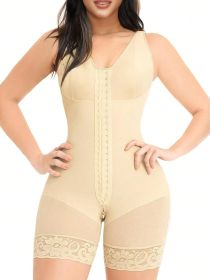 Fasjrixa Fajas Colombianas Shapewear for Women Tummy Control Post Surgery Full Body Shaper Butt Lifter with Zipper Crotch,corset tops for women (Color: White, size: 2XL)