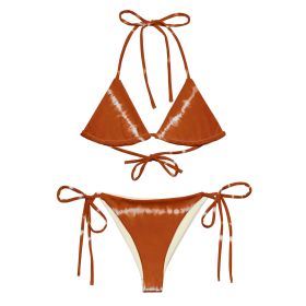 Vega String Bikini in Burnt Orange Shibori (size: 3XL)