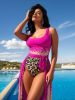 Floral Print Wrap Sarong Sunscreen Suit - Women's Fashion SwimsuitWomen's Elegant Swimwear for Ladies' Retreat and Coastal Travel Adventures