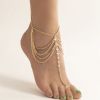 Sand Beach Crystal Multilayer Tassel Chain Leg Decoration