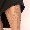 Love Rose PendantTassel Multi-layer Leg Chain