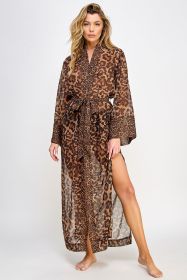 2484 Juliana Robe (Color: Leopard, size: 1X/2X)