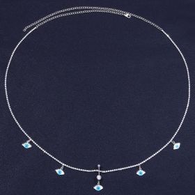 Human Piercing Devil's Eye Navel Chain (Color: Silver)