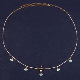 Human Piercing Devil's Eye Navel Chain (Color: Gold)