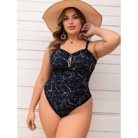 Women's One-piece Casual Swimsuit M129 (Option: 0XL)